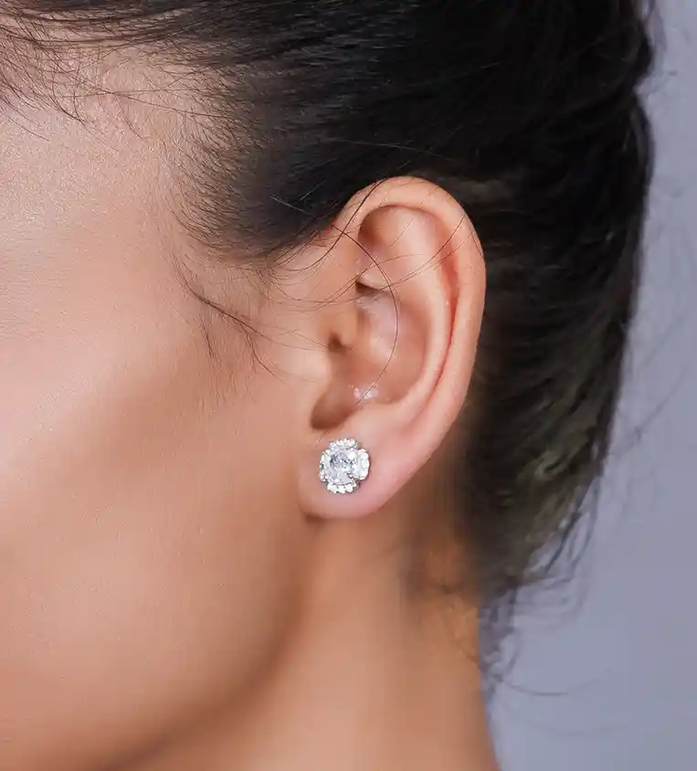 Crystal Heart Studs